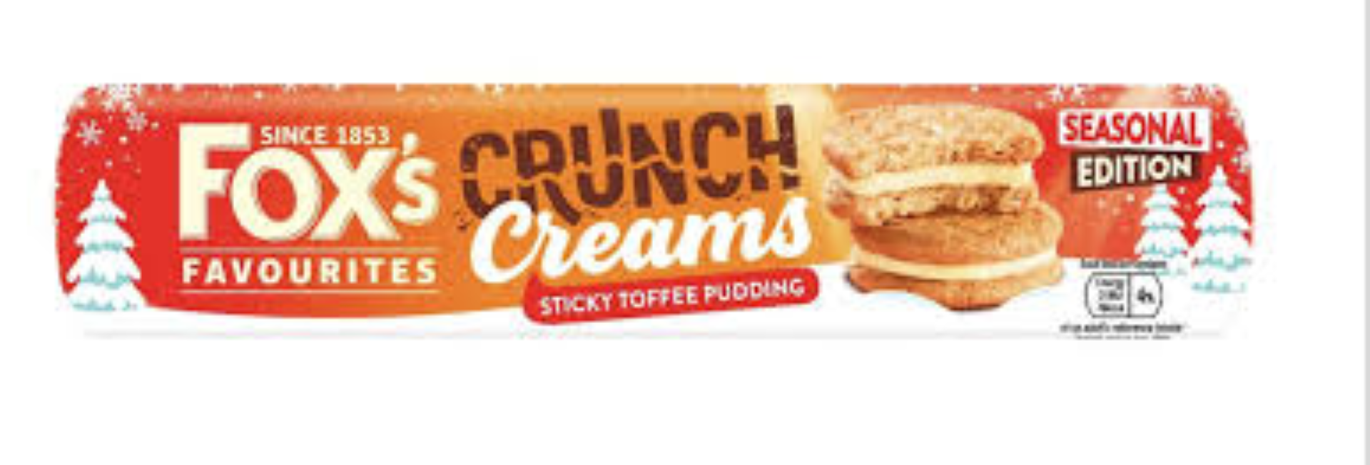 FOXS CRUNCH CREAMS STICKY TOFFEE PUDDING 154G